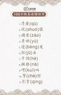 chua的汉字有哪些第一声