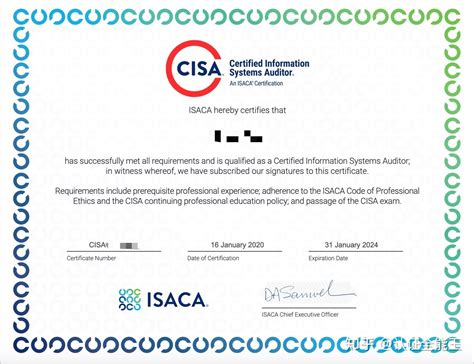cisa证书怎么读
