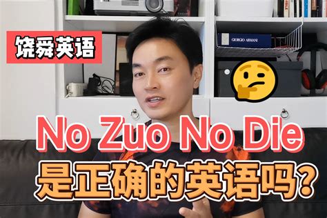 no zuo no die是正式英语吗