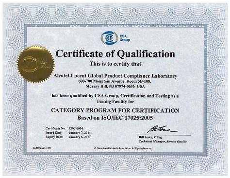 qualification and certificates