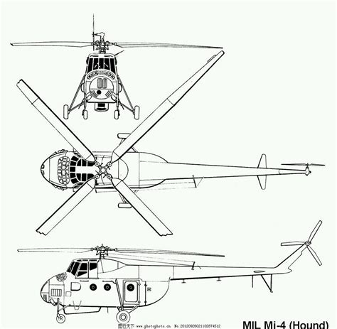 r5直升机三视图