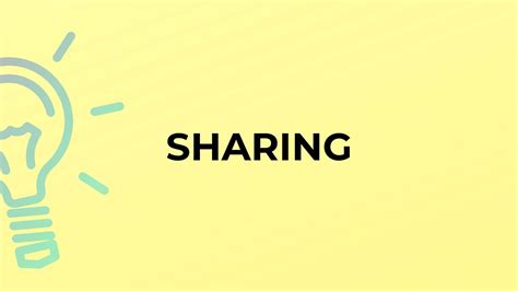 what does sharing mean