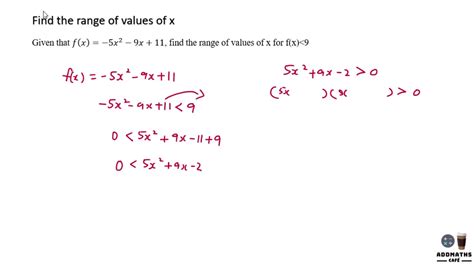 what is the range of values